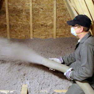 Specialiste attic cellulose spray, Senneville